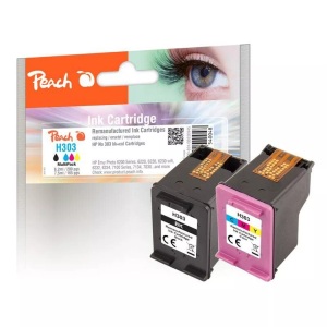 Peach, Peach Spar Pack Druckköpfe kompatibel zu HP No. 303, 3YM92A, Peach HP 303 2 Druckköpfe (bk, col) ersetzt HP No. 303, 3YM92A für z.B. HP Envy Photo 7830, HP Envy Photo 6230 wifi, HP Envy Photo 6220, HP Tango