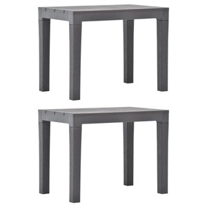 vidaXL, vidaXL Gartenbänke 2 Stk. Moccafarben Kunststoff, vidaXL Gartenbänke 2 Stk. Moccafarben Kunststoff