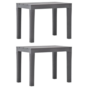 vidaXL, vidaXL Gartenbänke 2 Stk. Moccafarben Kunststoff
