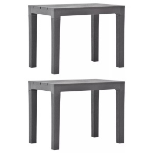 vidaXL, vidaXL Gartenbänke 2 Stk. Moccafarben Kunststoff, vidaXL Gartenbänke 2 Stk. Moccafarben Kunststoff