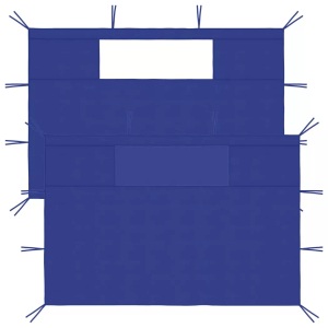 vidaXL, vidaXL Pavillon-Seitenwände mit Fenstern 2 Stk. Blau, vidaXL Pavillon-Seitenwände mit Fenstern 2 Stk. Blau