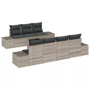 vidaXL, VidaXL - Garten-sofa poly-rattan, One Size, Grau