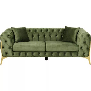 Kare Design, Sofa Bellissima 2-Sitzer Velvet grün 200, KARE Design - Sofa Bellissima 2-Sitzer Velvet 200, One Size, Grün