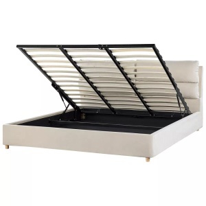 Beliani, Bett mit Lattenrost aus Samtstoff Modern BATILLY Bett mit Lattenrost aus Samtstoff Modern BATILLY
