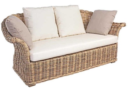 mutoni Garten Deluxe, Gartensofa mit Kissen Pamplona (2-Sitzer), 