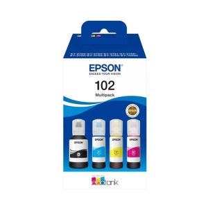 undefined, Epson 102 EcoTank 4-colour Multipack, Epson Tintenpatrone, blau/gelb/rot/schwarz, Multipack, 4-color, No. 102, T03R640