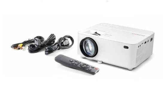 Technaxx, Technaxx Tx-113 Projektor, Technaxx Beamer TX-113 LED 1800 ANSI-Lumen 800 x 480 WXGA mit Fernbedienung, VGA Eingang, Integrierter Lautsprecher