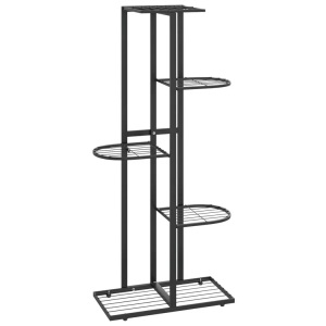 vidaXL, vidaXL Blumenständer 5-Etagen 43x22x98 cm Schwarz Metall, vidaXL Blumenständer 5-Etagen 43x22x98 cm Schwarz Metall