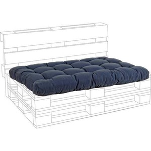 mutoni Garten Deluxe, Gartenkissen Palette Sitzfläche 120x80 denimblau, Gartenkissen Palette Sitzfläche 120x80 denimblau