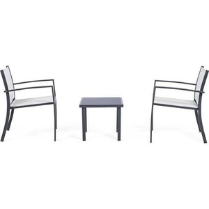 mutoni lifestyle, Garten Sitzgruppe Auri anthrazit (3-teilig), Garten Sitzgruppe Auri anthrazit (3-teilig)