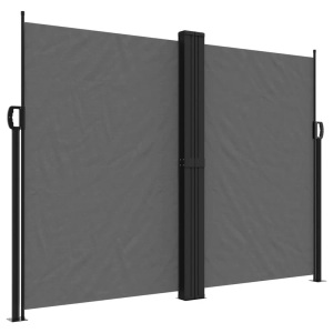 vidaXL, vidaXL Seitenmarkise Ausziehbar Anthrazit 180x1000 cm, vidaXL Seitenmarkise Ausziehbar Anthrazit 180x1000 cm