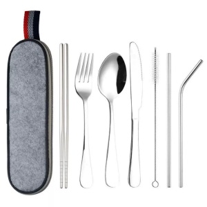eStore, Reisebesteck, 8 Teile Reisebesteck, 8 Teile, eStore - Reisebesteck, 8 Teile, One Size, Silber