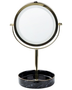 Beliani, Kosmetikspiegel Aus Eisen Glamourös Savoie Damen ONE SIZE, Beliani - Kosmetikspiegel aus Eisen Modern SAVOIE, One Size, Gelbgold