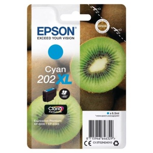 Epson, Epson 202Xl cyan Tintenpatrone, Epson Tintenpatrone, blau, No.202XL, T02H240, (650 Seiten)