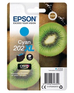 Epson, Epson 202Xl cyan Tintenpatrone, Epson Tintenpatrone, blau, No.202XL, T02H240, (650 Seiten)