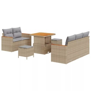 vidaXL, VidaXL - Garten-sofa poly-rattan, One Size, Beige