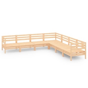 vidaXL, vidaXL 7-tlg. Garten-Lounge-Set Massivholz Kiefer, 