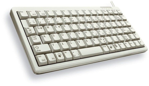 Cherry, Compact G84-4100, Tastatur, Cherry - Slim Line USBPS2, weiss US-English, Grau