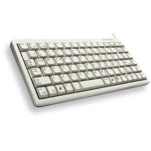 Cherry, Compact G84-4100, Tastatur, Cherry - Slim Line USBPS2, weiss US-English, Grau