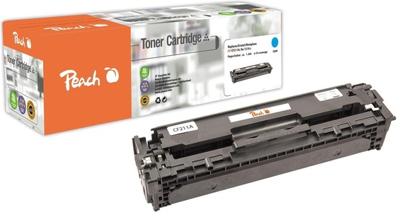 Peach, Peach Tonermodul cyan, kompatibel zu HP CF211A, HP131A, Peach HP 131 AC Toner cy ersetzt HP No. 131A C, CF211A für z.B. HP LaserJet Pro 200 color M 276 nw, HP LaserJet Pro 200 color M 251 n