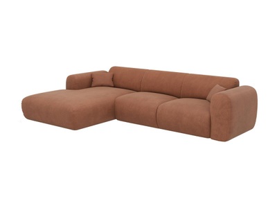 Maison Céphy, Großes Ecksofa - Ecke links - Strukturstoff - Terracotta - POGNI von Großes Ecksofa - Ecke links - Strukturstoff - Terracotta - POGNI von Maison Céphy