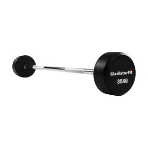 Gladiatorfit, GladiatorFit Langhantel Gummi : 35 KG Langhantel, GladiatorFit - Langhantel Gummi, 35KG, Multicolor