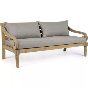 mutoni lifestyle, Gartensofa Karuba 2-3 Sitzer mit Kissen FSC, Gartensofa Karuba 2-3 Sitzer mit Kissen FSC