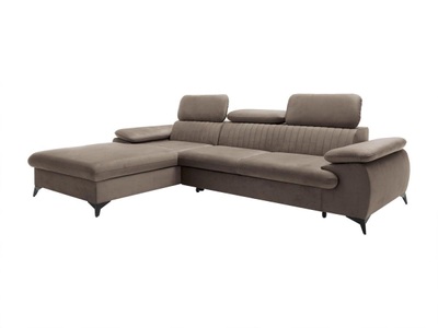 Pascal Morabito, Ecksofa mit Schlaffunktion - Ecke links - Samt - Taupe - SAMARA von Ecksofa mit Schlaffunktion - Ecke links - Samt - Taupe - SAMARA von PASCAL MORABITO