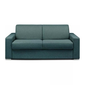 LINEA SOFA, LINEA SOFA - Schlafsofa mit Matratze 3-Sitzer Stoff - Blau - Liegefläche mit Lattenrost: 140 cm - Matratzenhöhe: 16 cm mit Memory Schaum - CALITO, One Size