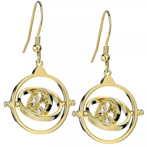 HARRY POTTER, Swarovski Time Turner Ohrringe Damen Gold ONE SIZE, Harry Potter - Time Turner Ohrringe Swarovski Metall, One Size, Gold