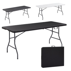 Arebos, Klapptisch Buffettisch Rattan Optik Gartentisch Campingtisch Klappbar Klapptisch Buffettisch Rattan Optik Gartentisch Campingtisch Klappbar, Arebos - Klapptisch Buffettisch Rattan Optik Gartentisch Campingtisch Klappbar, One Size