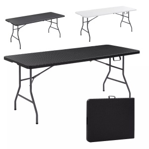 Arebos, Klapptisch Buffettisch Rattan Optik Gartentisch Campingtisch Klappbar Klapptisch Buffettisch Rattan Optik Gartentisch Campingtisch Klappbar, Arebos - Klapptisch Buffettisch Rattan Optik Gartentisch Campingtisch Klappbar, One Size
