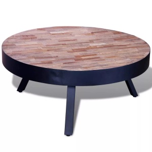 Diverse Hardware, Couchtisch Rund Altholz Teak, vidaXL Couchtisch Rund Altholz Teak