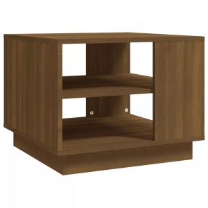 vidaXL, vidaXL Couchtisch Braun Eichen-Optik 55x55x43 cm Holzwerkstoff