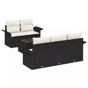 vidaXL, VidaXL - Outdoor-sofa poly-rattan, One Size, Schwarz