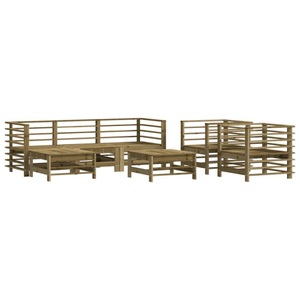 vidaXL, vidaXL 7-tlg. Garten-Lounge-Set Kiefernholz Imprägniert, vidaXL 7-tlg. Garten-Lounge-Set Kiefernholz Imprägniert