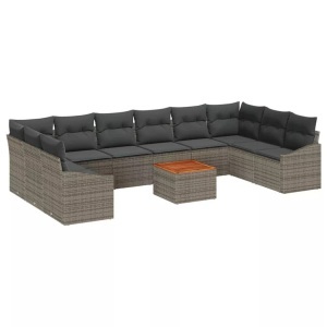 vidaXL, VidaXL - Garten-sofa poly-rattan, One Size, Grau