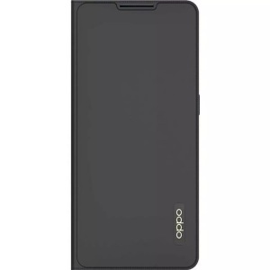 Oppo, Oppo - Reno6 Pro 5G Protective Case Flip Cover Leder Book Tasche (3062607) - Schwarz, OPPO - Flip-Folio-Hülle für Reno 6 Pro Schwarz, Schwarz