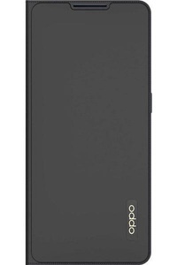 Oppo, Oppo - Reno6 Pro 5G Protective Case Flip Cover Leder Book Tasche (3062607) - Schwarz, OPPO - Flip-Folio-Hülle für Reno 6 Pro Schwarz, Schwarz