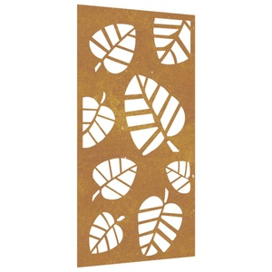 vidaXL, vidaXL Garten-Wanddeko 105x155 cm Cortenstahl Blatt-Design, vidaXL Garten-Wanddeko 105x55 cm Cortenstahl Blatt-Design