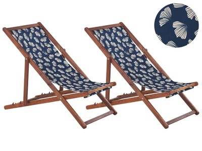Beliani, Beliani Anzio Sonnenliege, Beliani - Liege aus Polyester Modern ANZIO, One Size, Dunkelblau