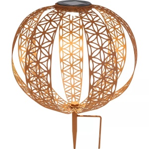 mutoni light, Solarleuchte Metall rostfarben 1xLED, Globo Solarleuchte , 33646R , Rostfarben , Metall , 41 cm , 004558674002