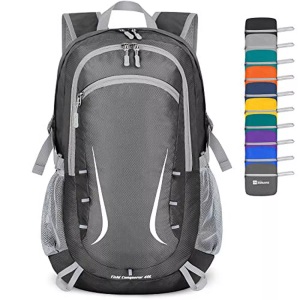 Only-bags.store, Faltbarer Rucksack, Große Leichte Rucksäcke Wasserdichter Wanderrucksack Unisex Grau ONE SIZE