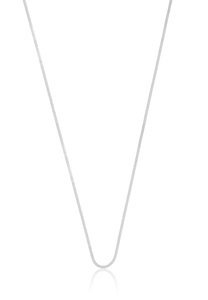 MUAU Schmuck, Collier Fuchsschwanz Weissgold 750, 1mm, 50cm Damen 50 CM, 