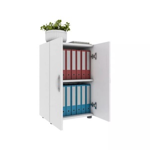 VCM, Büroschrank Bücher Ordner Aktenschrank Büromöbel Schrank Ulas 2-fach Drehtüren Büroschrank Bücher Ordner Aktenschrank Büromöbel Schrank Ulas 2-fach Drehtüren, VCM - Büroschrank mit 2 Fächern | moderner Aktenschrank Drehtüren Maße ca. H. 74 x B. 49 T. 34 cm Ulas 2-Fach, One Size, Weiss