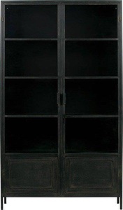 mutoni casual, Vitrine Schrank Ronja Xl Metall Schwarz, 