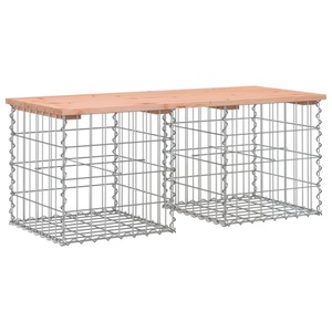 vidaXL, vidaXL Gartenbank aus Gabionen 103x44x42 cm Massivholz Douglasie, vidaXL Gartenbank aus Gabionen 103x44x42 cm Massivholz Douglasie