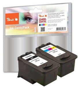Peach, Peach Spar Pack Druckköpfe kompatibel zu Canon PG-540XL, CL-541XL, Peach C540 XLBK 2 Druckköpfe XL (bk, col) ersetzt Canon PG-540XLBK, CL-541XLC, 5222B005, 5226B004 für z.B. Canon Pixma TS 5150, Canon Pixma MG 4250