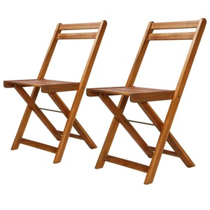 vidaXL, vidaXL Outdoor-Bistrostühle 2 Stk. Massivholz Akazie