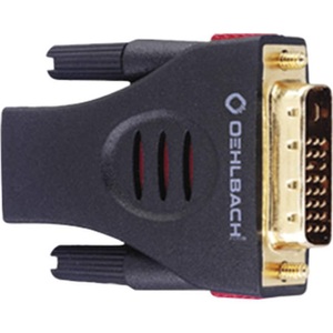 OEHLBACH, Oehlbach DVI / HDMI Adapter [1x DVI-Stecker 18+1pol. - 1x HDMI-Buchse] Schwarz vergoldete Steckkontakte, Oehlbach 9070 DVI / HDMI Adapter [1x DVI-Stecker 18+1pol. - 1x HDMI-Buchse] Schwarz vergoldete Steckkontakte